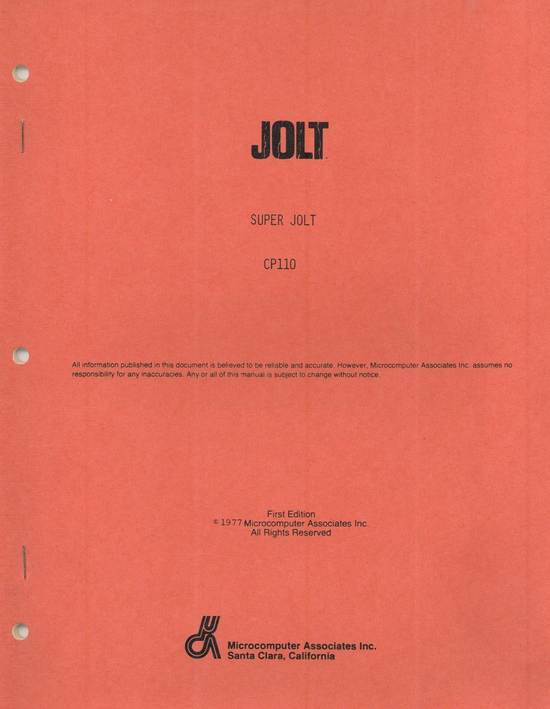 Super Jolt Manual